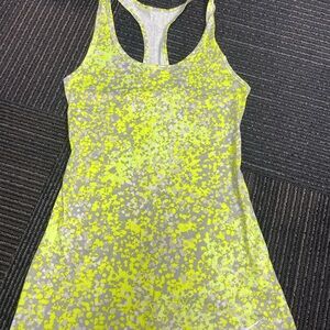 Nike Dri Fit Vibrant Yellow and Gray Tank Top